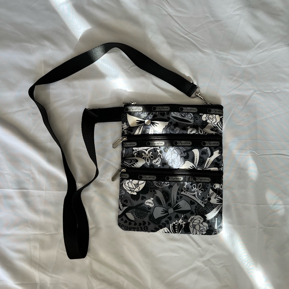 Lesportsac • Black & Grey Crossbody Bag